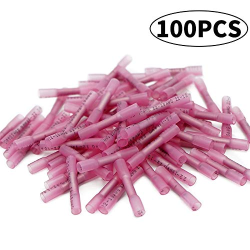 Davitu Terminals - 330/200/100PCS Heat Shrink Butt Connectors-Waterproof Electrical Wire Connectors-Insulated Crimp Connectors Butt Splice - (Color: 330Pcs)