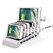 USB Charging Station Dock 6Port Fast Charge Docking Station for Multiple Devices Multi Device Charger Organizer Compatible with iPad iPhone and Android Cell Phone and Tablet