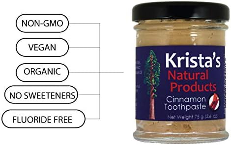 Miniatura 4 de Pasta dental orgánica con canela hecha por Krista's Natural Products - 75 g (2.6 oz)