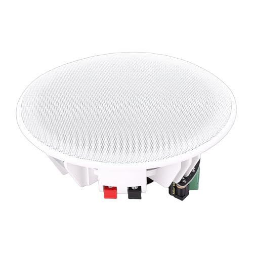 Lazmin112 Enceinte Bluetooth Encastrable, Système D'enceintes Domestiques 2 Canaux 60 W 6 Pouces pour Mur Et Plafond, avec Amplificateur Numérique De Classe...