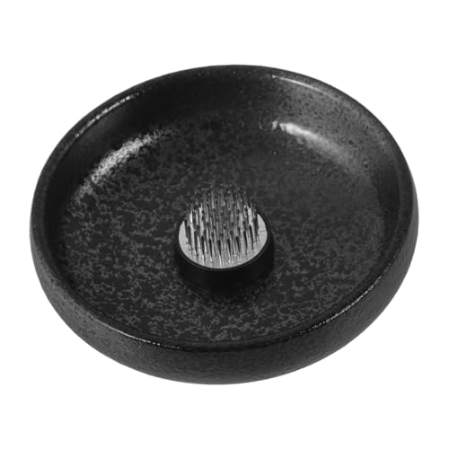 Housoutil Floral Frogs for Arrangements DIY Flower Pin Holder Ceramic Plate Easy Flower Arrangement