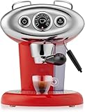 illy, Máquina de Café Iperespresso X7, 1 para Café Espresso, Lanza de Vapor para Cappuccino, Apagado y Descalcificación Automática, Compatible con Cápsulas Iperespresso, Color Rojo