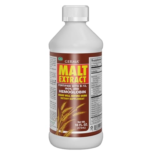 Germa Malt Extract (Extracto de Malta) Liquid Dietary Supplement for Energy & Vitality Rich in B-Vitamins & Essential Minerals Traditional Nutritional Support 16 fl oz