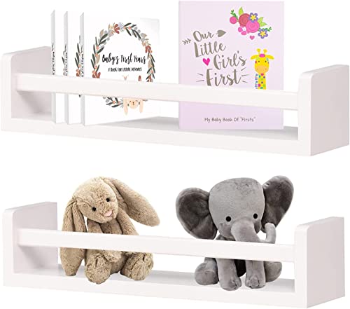 Nursery Floating Shelf, Wall Mounted Nursery Book Shelves,Set Of 2 Rustic U Shaped Book Shelf Organizer For Farmhouse Decor,Corner Display Hanging Spice Rack For Bathroom Kitchen. #TOP30