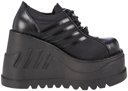 Pleaser Demonia Stomp-08, Oxford Donna, Nero Nero