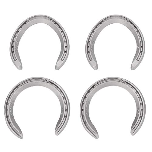Image of Equestrian Horseshoes, Aluminum Horseshoes Wear Resistant Horseshoe Set Horseshoe Kit Horse Shoes Sets Sports Horseshoes for Horse Racing(Number 6)