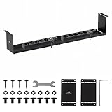 Maclean MC-107 - Organizzatore di cavi compatto sotto scrivania, 85 cm, robusto acciaio, fissaggio avvitato, carico 5 kg, organizzatore multiprese, copertura cavi con kit di montaggio per ufficio casa