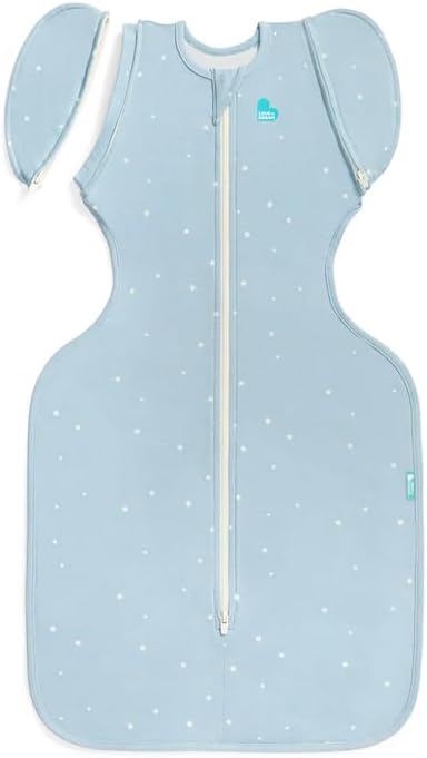 Love to Dream Swaddle Up Transition Bag Original, Arms Up Position, Light and Ultra Breathable Cotton - Sleep Bag - 1.0 TOG - (20-24°C) Ideal for moderate temps (Twinkle Powder Blue, Large, 13-19 lbs) - Image 2