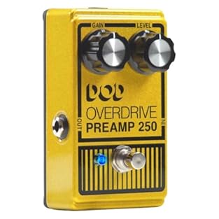 Based on original DOD 250 circuit design with updated components and functionality True Bypass and new crisp blue LED status indicator Lighter aluminum chassis Modern 9V DC power supply input New yellow metallic flake paint with flat black bottom