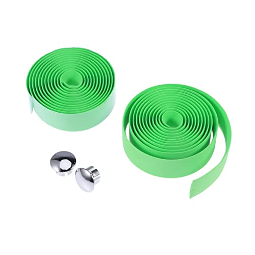 GOOHOCHY 1ペア対の自転車用ハンドルバー防滑テープ グリーン 自然素材コル