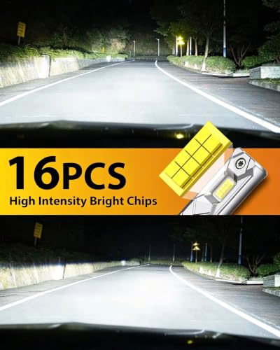Image of Termitor 9005 H11 LED Bulbs Combo, 150000LM 15X Super Bright 6500K White HB3 H9 High & Low Fog Bulb, 1:1 Compact Size with Cooling Fan, Non-Polarity IP68 Extend Lifespan, Plug & Play, Pack of 2