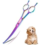 DRGSKL Gebogene Hundepflegeschere Professionelle Sichere Runde Spitzen Haustier Fellschere Pflege...