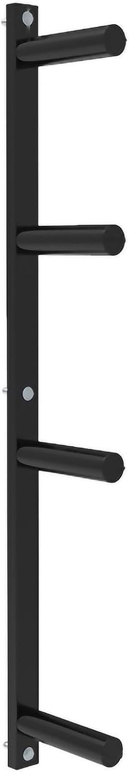 Heavy Duty Steel Wall Mounted Weight Plate Storage Rack for 2" Olympic Weight Plates Space Saving Storage Solution for Home Gym or Garage (Black 4 Laye