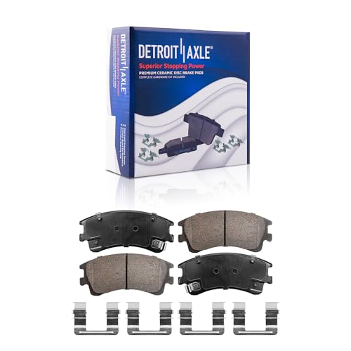 Image of Detroit Axle - Front Brake Pads for 2003 2004 2005 Mazda 6 Ceramic Brake Pads w /Hardware Replacement