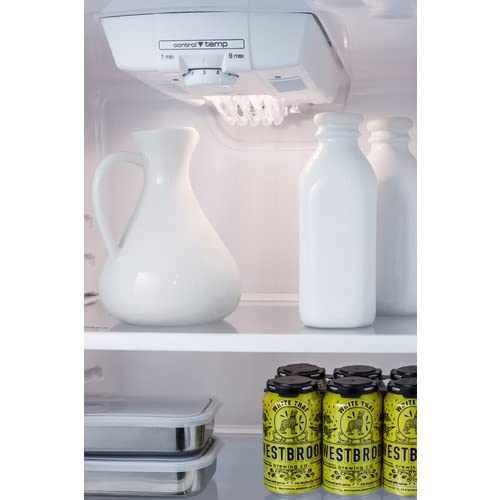 Summit Appliance Ff1427Wim Counter Depth 26" Wide 12.9 Cu.ft. Frost-Free Top Mount Refrigerator-Freezer In White Exterior With Factory Installed Icemaker And Frost-Free Operation #TOP5