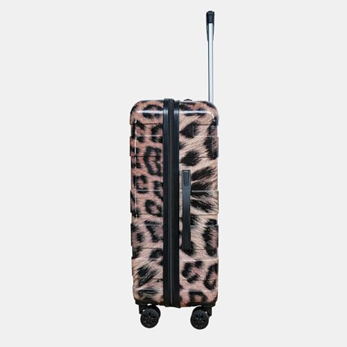 OHS Leopard Suitcase Set of 3, Hardshell Luggage Sets with 4 Wheels Lightweight Durable Adjustable Handles Easy to Carry - Cabin Luggage, Medium Suitcase, Large Suitcase - Image 6