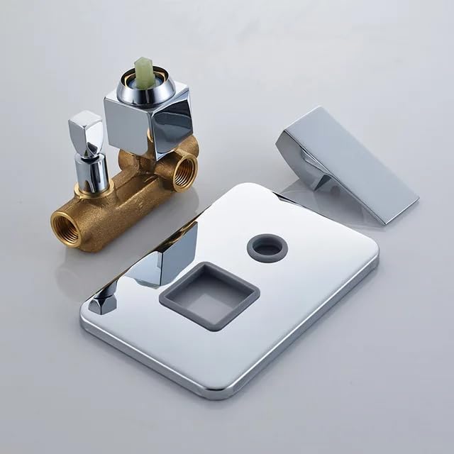 Robinet de douche avec douchette à main ensembles de douche encastrés chrome