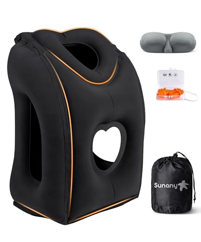 Sunany Inflatable Neck Pillow for Long Flights