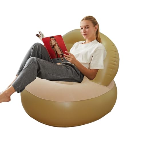 shjxi Sillón hinchable para camping, tumbona portátil con bomba de aire, muebles de camping, sofá plegable para interior y exterior