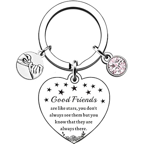 Aussido Best Friends Keychian Gift Good Friendship Keyring Best Friendship Gifts for Women Birthday Graduation Leaving Friend Gift (Friends) Cover