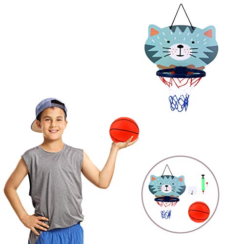 IMIKEYA cesta de basquete para pendurar na parede para porta de parede, mini cesta de basquete de pl