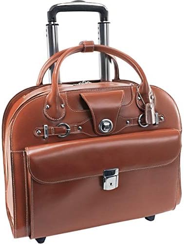 Roller Briefcase Compact Rolling Tote Laptop Bag With Wheels