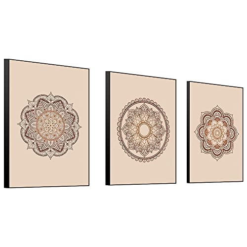 3 Pieces Of Framed Canvas Wall Art Boho Abstract Flower Artwork Pictures For Living Room Bedroom Dining Room Office Wall Decor, Size: 16" X 24" X 3 Pieces #TOP1