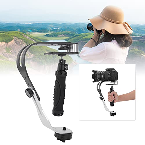DSLR Camera Stabilizer Steady, Aluminum Alloy Bow Shape Stabilizer with Handle, Video Camera stabilizer for Camcorder, digital SLR camera, DV