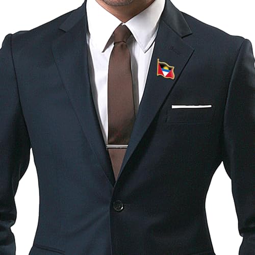 Image of 12 /24 /50 /100Pcs Antigua and Barbuda Flag Lapel Pins Bulk - Metal Antiguan Barbudan National Lapel Pin