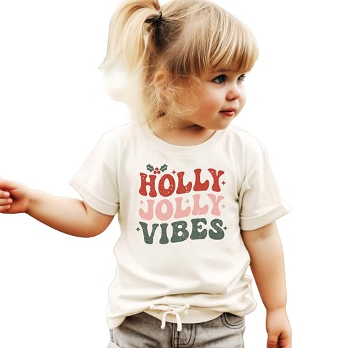 Holly Jolly Vibes Mommy and Me Matching Christmas T-Shirts for Matching Family Fun Outfits
