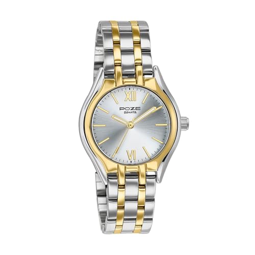 Image of Sonata Poze 8 Quartz Analog with Silver Dial IPS+IPG Stainless Steel Strap Watch for Women - SP80168BM01W