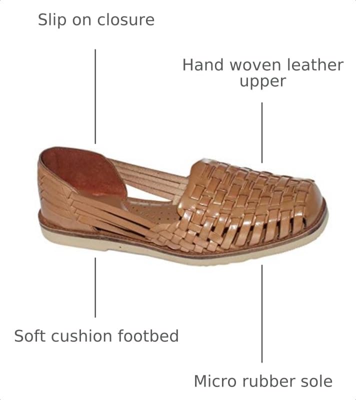 Image of Venetian Women's Hand Woven Leather Huarache Sandal for All-Day Comfort