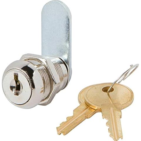 Westway Disc Tumbler Cam Lock with 7/8" Cylinder and Chrome Finish–Premium Lock with 2 Keys, Keycode(644), 1 1/4" Cam,2" Cam and Offset Cam Lock -Cabinet Lock,Drawer Lock,File Cabinet Lock Cover