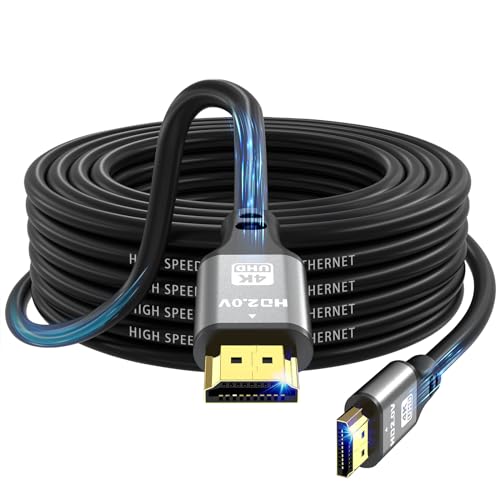 jojobnj Cable HDMI 4K 10M, Alta Velocidad HDMI 2.0 Cord 4K@60Hz 18Gbps, Ultra HD,Ethernet Audio Return,Video 4K,1080p,3D,Arc, HDR Compatible con Xbox,PS5/PS4,HDTV,Laptop ect