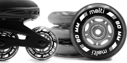 Molti Räder mit Kugellager MOLTI ABEC9 8er- Pack Indoor-/Outdoor-Rollschuh...