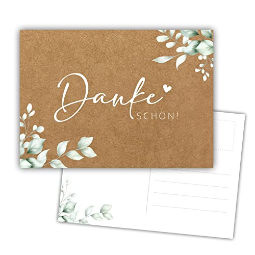 Eummel 25 Dankeskarten Dankeskarte Postkarte Danke Karte Danke Dankeschön Karten, Danksagungskarten Vielen Dank Karten Boho Cover
