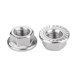 SZLIZHUO 50 Stück M6 Flanschmuttern mit Sperrzähnen