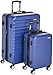 Produktbild AmazonBasics - Hochwertiger Hartschalen-Trolley mit eingebautem TSA-Schloss und Laufrollen, 2-teiliges Set (55 cm, 78 cm), Blau