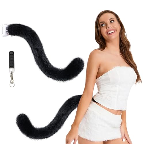 Queue de chat électrique rechargeable à télécommande pour costume Halloween et cosplay - 7