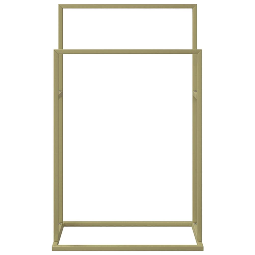 Générique Porte-Serviettes sur Pied Doré 48x24x78,5 cm Fer,Maison & Jardin, Accessoires de Salle de Bain, Porte-Serviettes, Or (Poids 2.13KG)