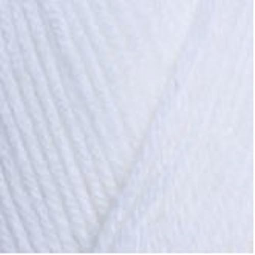 Miniatura 3 de Premier Yarns Everyday DK - Hilo antibolitas, 3.5 onzas, peso ligero #3, paquete de 3 unidades con marcadores de puntada Bella's Crafts (blanco)