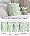 BCLOSE Danish Pastel Room Decor - Pastel Preppy Aesthetic - Green Daisy Flower Throw Pillow Cover (18