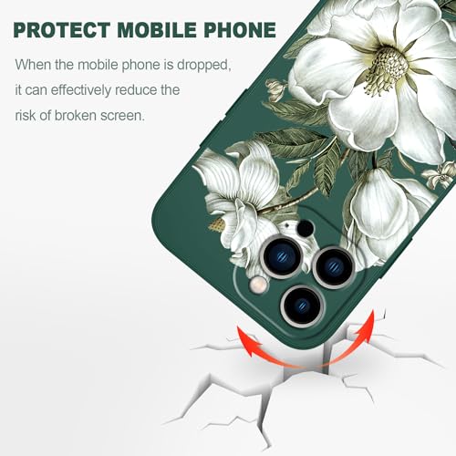 Coque silicone liquide iPhone 13 Pro Max finition vert coton
