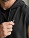JMIERR Men's Sleeveless Drawstring Hooded Tank Tops T-Shirt - Casual Fashion Slim Fit Cotton Muscle Hoodies Sweatshirts Tee Shirt for Gym Workout Daily Wear, S, Black