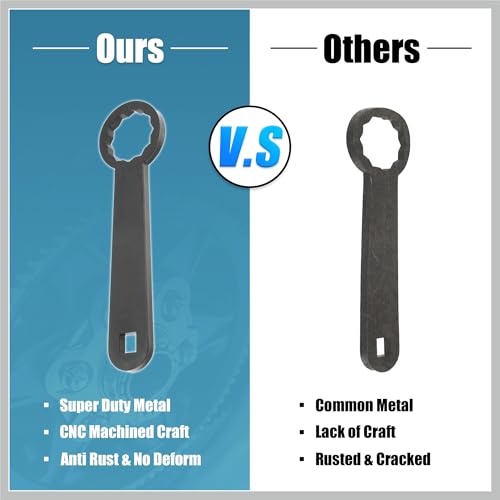 Image of Rear Axle 36mm Wrench Tool Rear Wheel Axle Torque Wrench Hand Tool for Harley Touring Motorcycle HD-47925 Axle Nut Torque Adapter for Adjust Belt Tension Black Car Parts