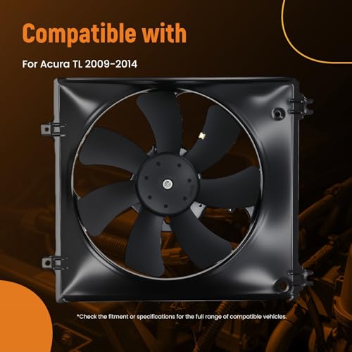 Image of maXpeedingrods Engine Radiator Cooling Fan Assembly for 2009-2014 Acura TL Electric, 38611R70A01 38615RK1A01 38616RK1A51