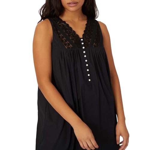 Eileen West Queen Anne's Lace Womens Sleepwear & Loungewear - Portofino Collection - 100% Cotton Ballet Sleeveless Nightgown2