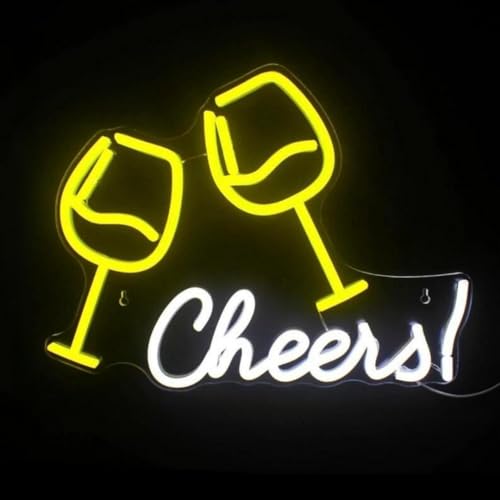 Image of LED Neon Sign Night Light for Wall Party Decor Bedroom Room Bar Wedding Home Birthday Art Decoration Christmas with USB Chain Light modulator 5v 16.5 inch*9.1 inch