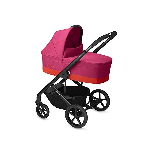 CYBEX Gold Kinderwagenaufsatz Cot S, Ab Geburt bis 6 Monate (9kg), Denim Kollektion, Lavastone Black – Bild 6
