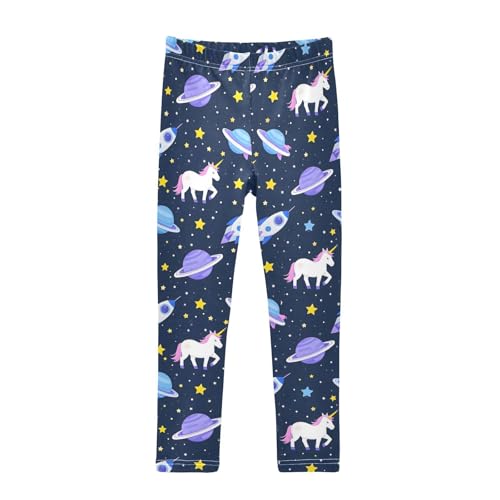 Unicorn Planet Girls Leggings Soft Stretch Workout Yoga Dance Pants for Kids Casual Tights